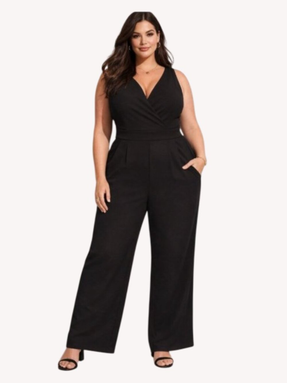 Torrid Studio Refined Crepe Surplice Jumpsuit Size 16